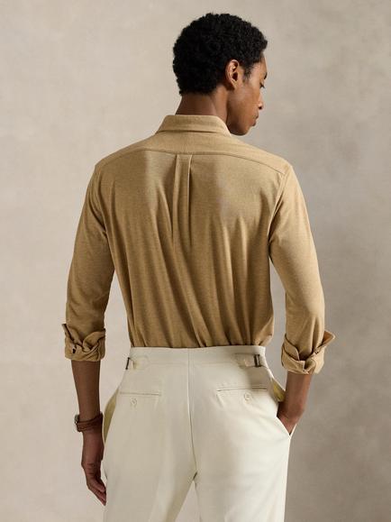 Polo Ralph Lauren Cotton Regular Fit Oxford Shirt, Classic Camel Heather - view 2, Classic Camel Heather