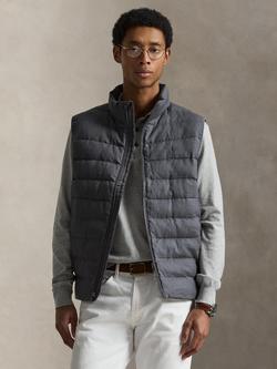 Ralph Lauren Classic Quilted Gilet, Grey Cast, Grey Cast