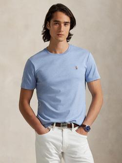 Polo Ralph Lauren Cotton Custom Slim Fit Short Sleeve T-Shirt, Isle Heather