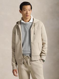 Polo Ralph Lauren Cotton Blend Zip-Through Hoodie, Tuscan Beige Heather