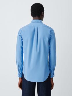 Polo Ralph Lauren Cotton Custom Slim Fit Garment-Dyed Oxford Shirt - view 2, Bristol Blue