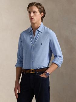 Polo Ralph Lauren Ultrathin Cotton Mesh Regular Fit Shirt, Isle Heather, Isle Heather
