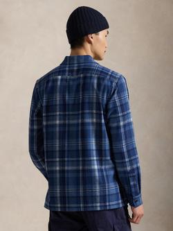 Polo Ralph Lauren Plaid Wool Twill Overshirt, 7042 Blue Htr Multi - view 2, 7042 Blue Htr Multi