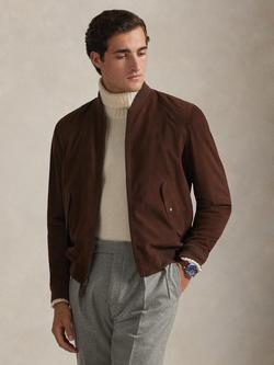 Polo Ralph Lauren Suede Flight Jacket, Cooper Brown, Cooper Brown