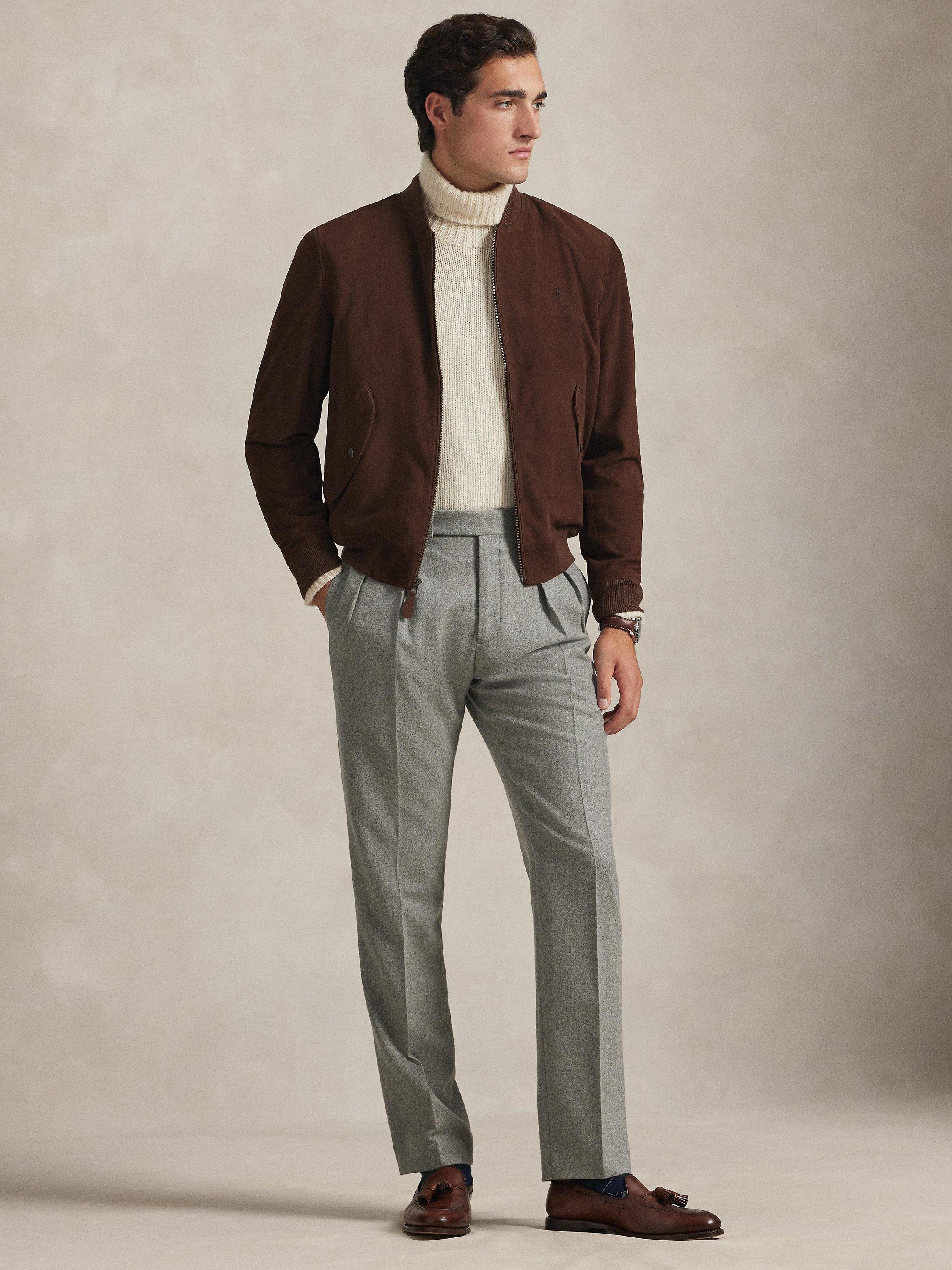 Product image 5 of 6, which shows Polo Ralph Lauren Suede Flight Jacket, Cooper Brown, S