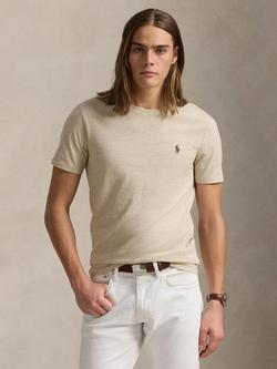 Polo Ralph Lauren Washed Cotton Regular Fit Short Sleeve T-Shirt, Expedition Dune Heather, Expedition Dune Heather