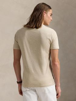 Polo Ralph Lauren Washed Cotton Regular Fit Short Sleeve T-Shirt, Expedition Dune Heather - view 2, Expedition Dune Heather