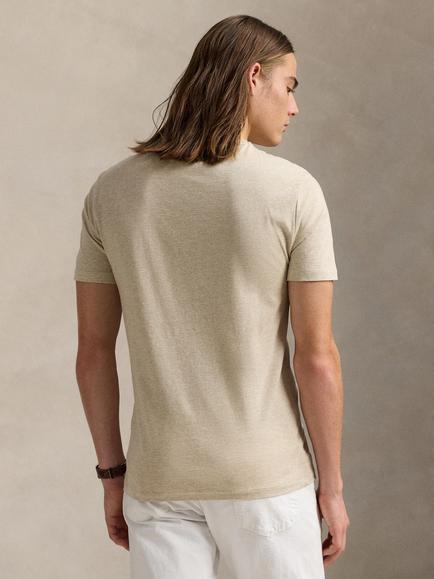 Polo Ralph Lauren Washed Cotton Slim Fit Short Sleeve T-Shirt, Expedition Dune Heather - view 2, Expedition Dune Heather
