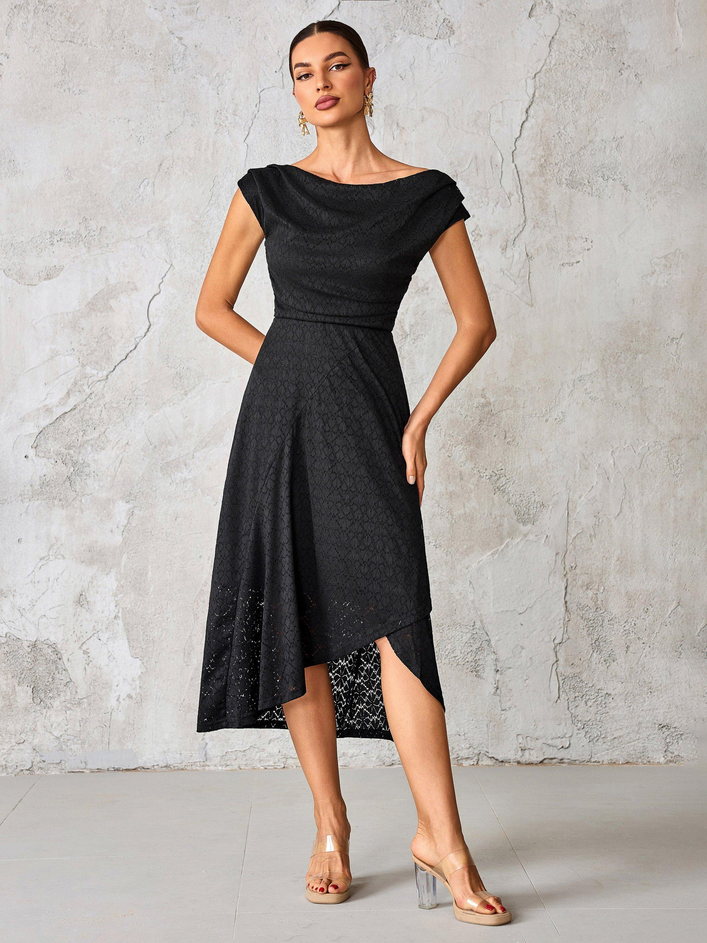 white christmas dresses Embellished Cut-Out Open-Back Midaxi Dress in Black main image 0