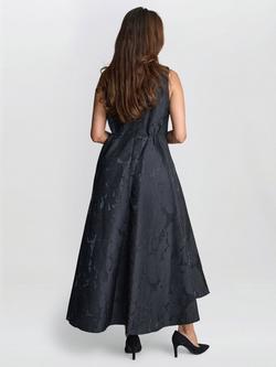 Gina Bacconi Sandie Jacquard Midi Dress, Black - view 2, Black