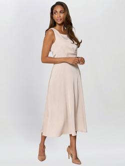 Gina Bacconi Sandy Sleeveless A Line Dress, Cream, Cream