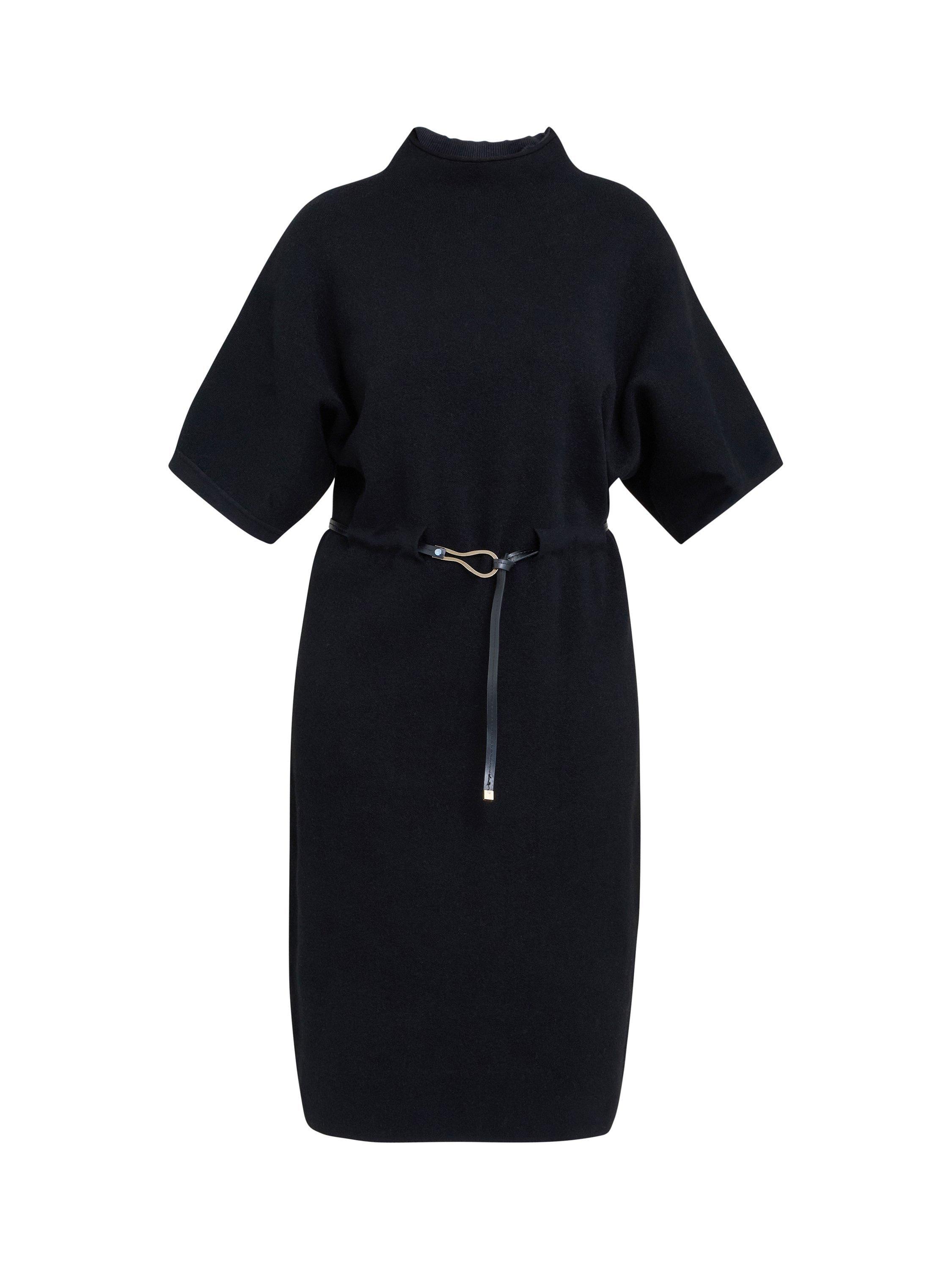 Product image 4 of 6, which shows Gina Bacconi Soft Knit Midi Dress, Black, S