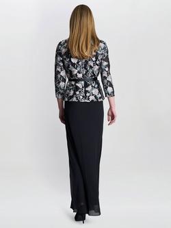 Gina Bacconi Bernice Chiffon Maxi Skirt, Black - view 2, Black