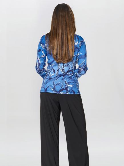 Gina Bacconi Riya Printed Jumper, Blue - view 2, Blue