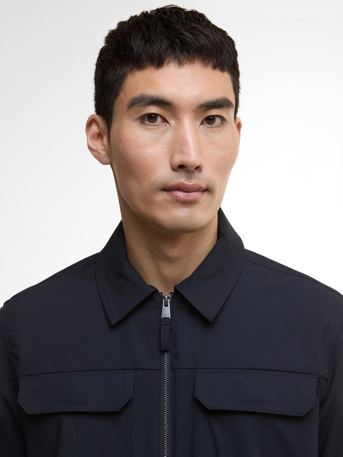Product image 3 of 6, which shows Barbour International Ash Regular Fit Shirt, Navy, XL