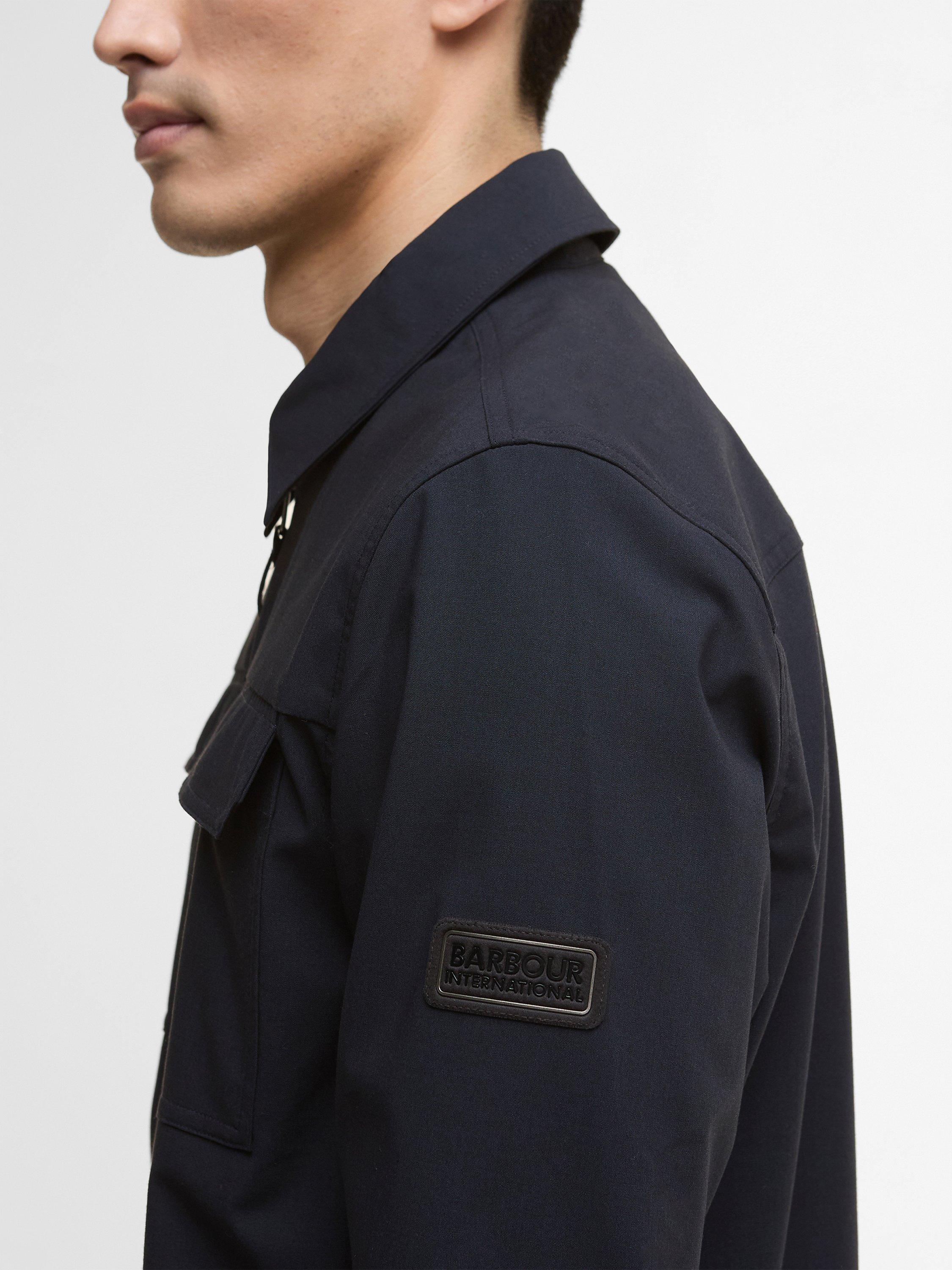Product image 4 of 6, which shows Barbour International Ash Regular Fit Shirt, Navy, XL