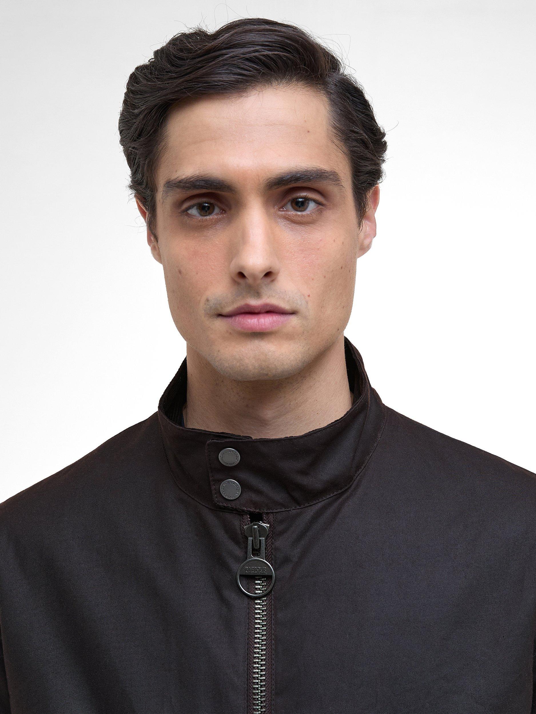 Product image 2 of 8, which shows Barbour International Lutlaw Waxed Jacket, Rustic, L