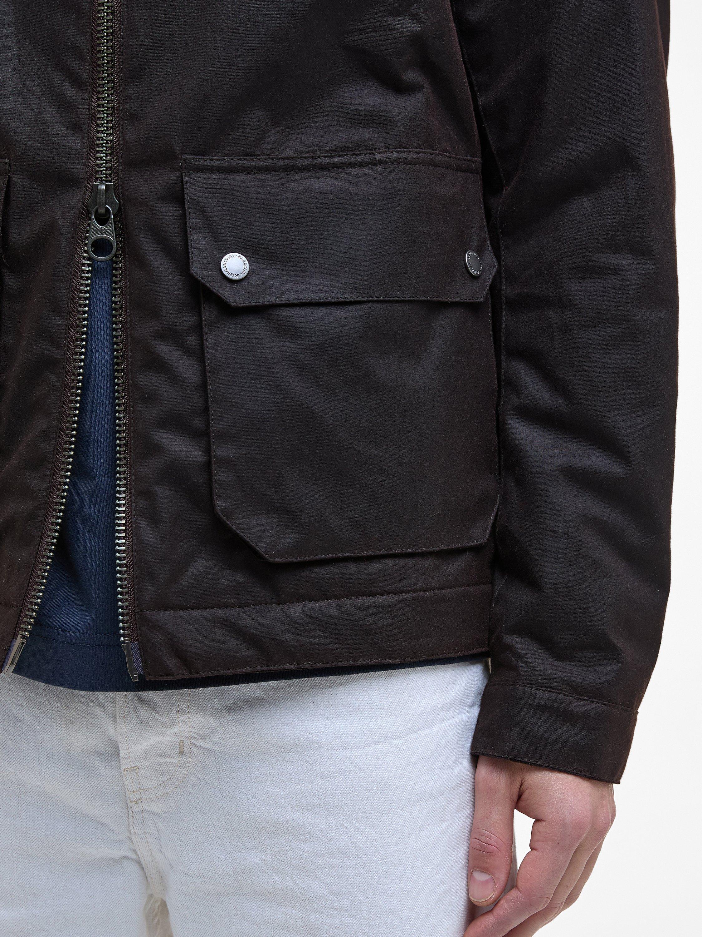 Product image 4 of 8, which shows Barbour International Lutlaw Waxed Jacket, Rustic, L