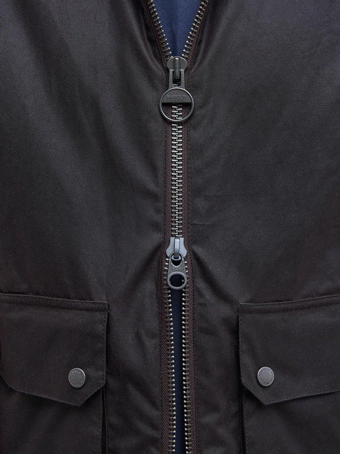 Product image 5 of 8, which shows Barbour International Lutlaw Waxed Jacket, Rustic, L