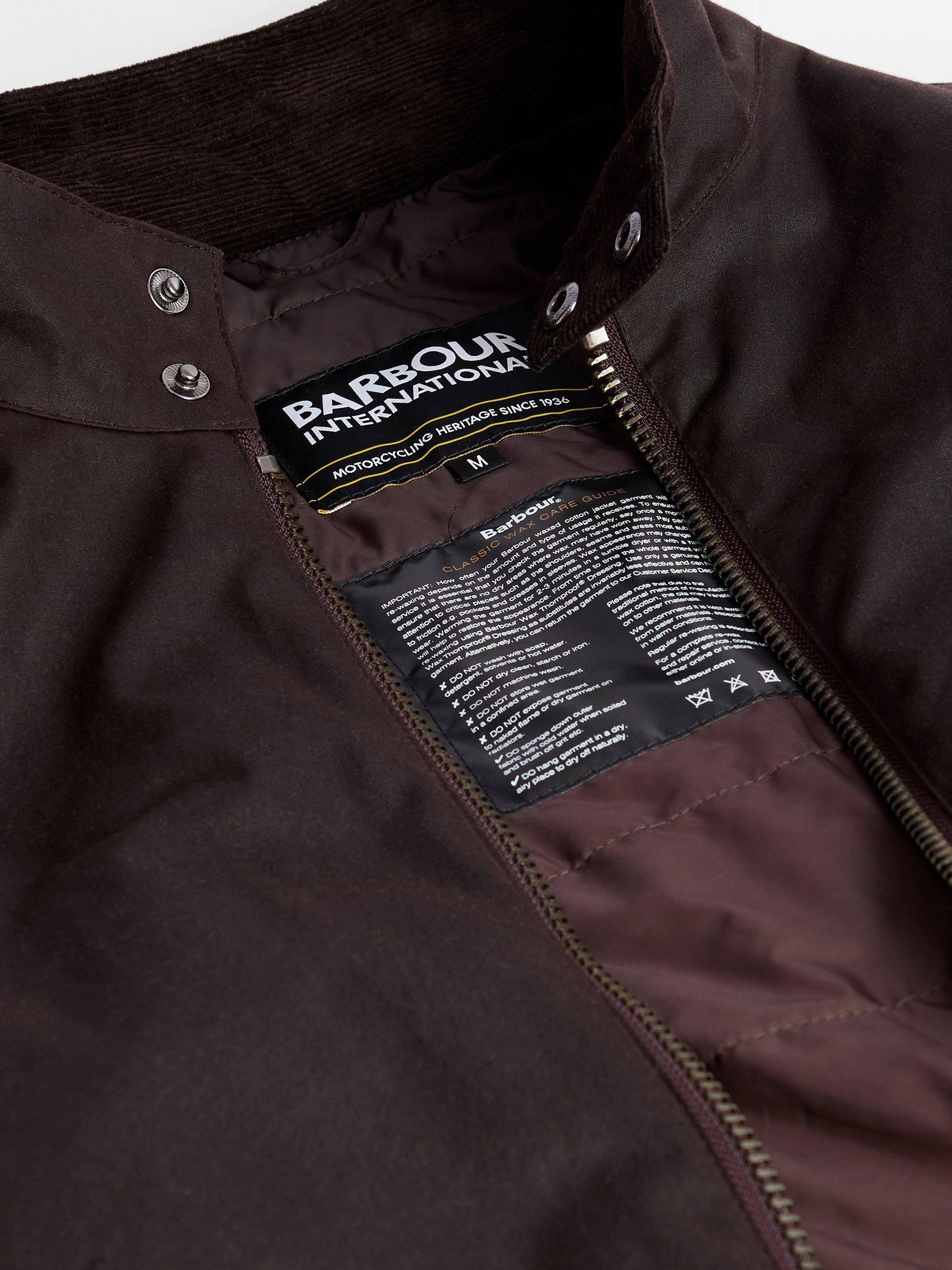 Product image 7 of 8, which shows Barbour International Lutlaw Waxed Jacket, Rustic, L