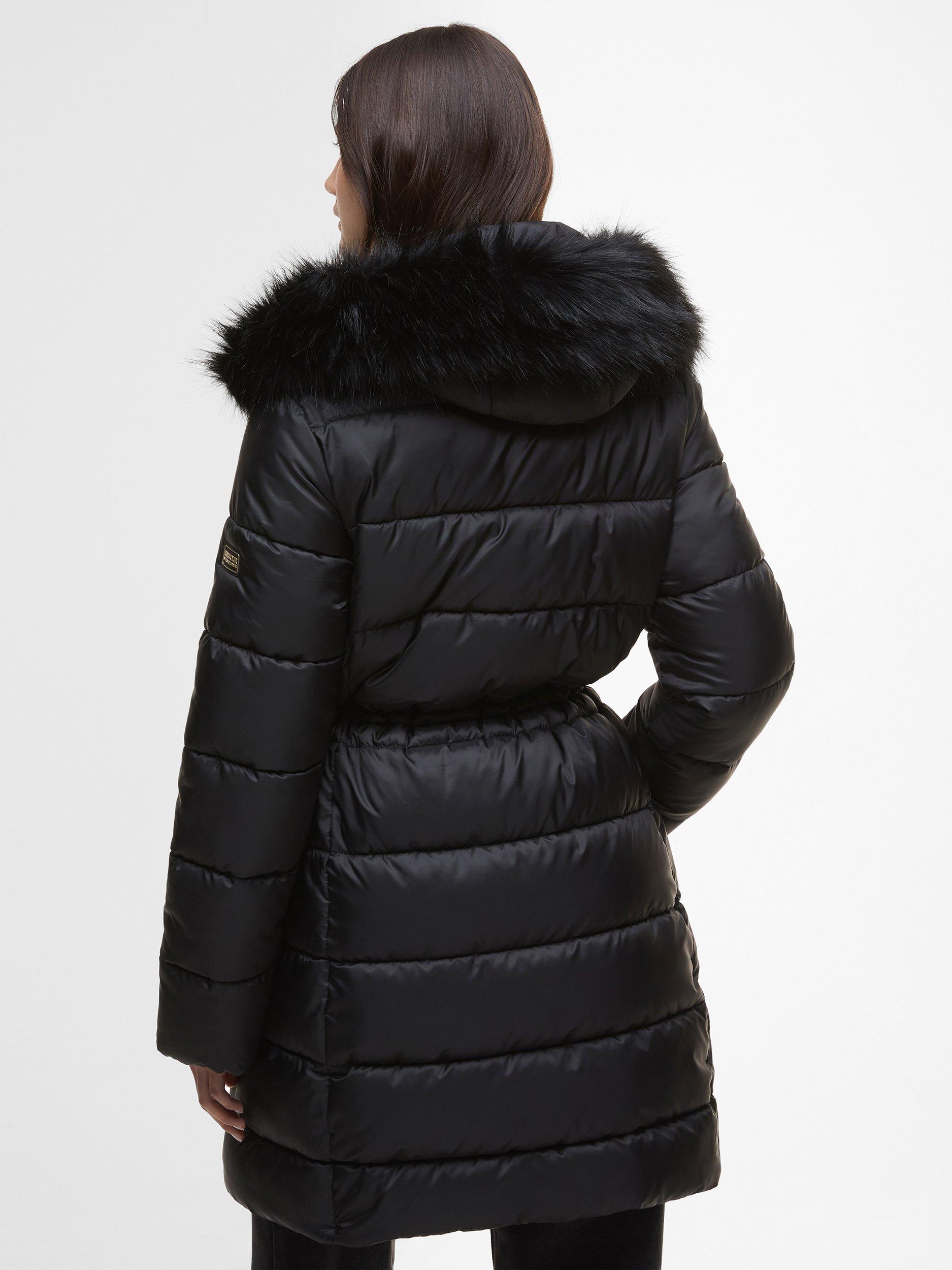 Product image 2 of 8, which shows Barbour International Anastasia Quilted Puffer Jacket, Black, 10