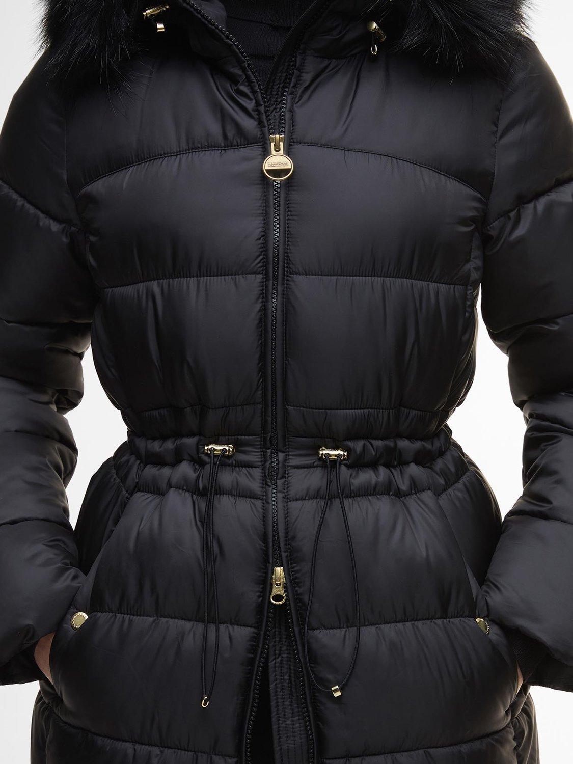 Product image 5 of 8, which shows Barbour International Anastasia Quilted Puffer Jacket, Black, 10