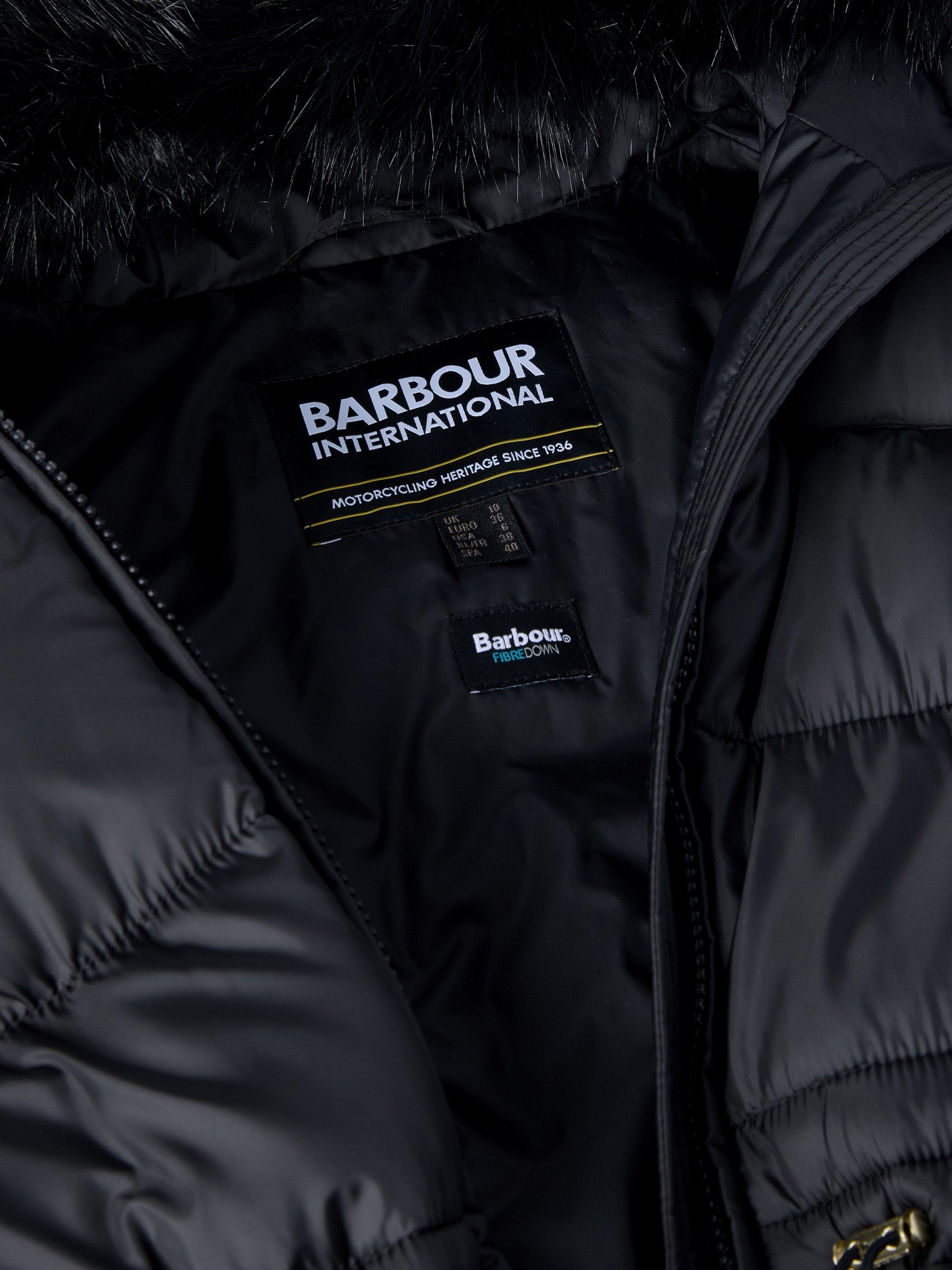 Product image 6 of 8, which shows Barbour International Anastasia Quilted Puffer Jacket, Black, 10