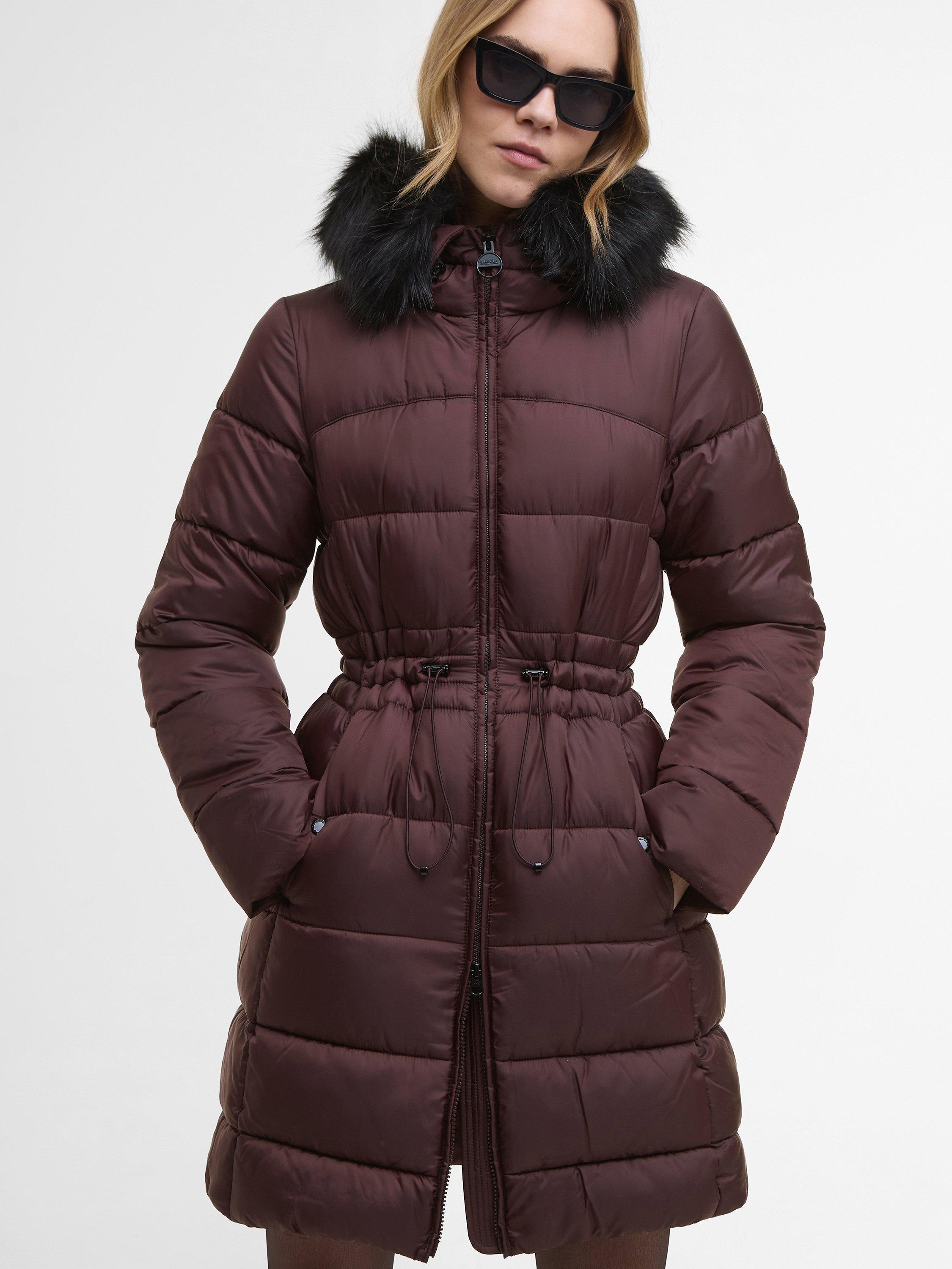 Product image 3 of 8, which shows Barbour International Anastasia Quilted Puffer Jacket, Red, 8