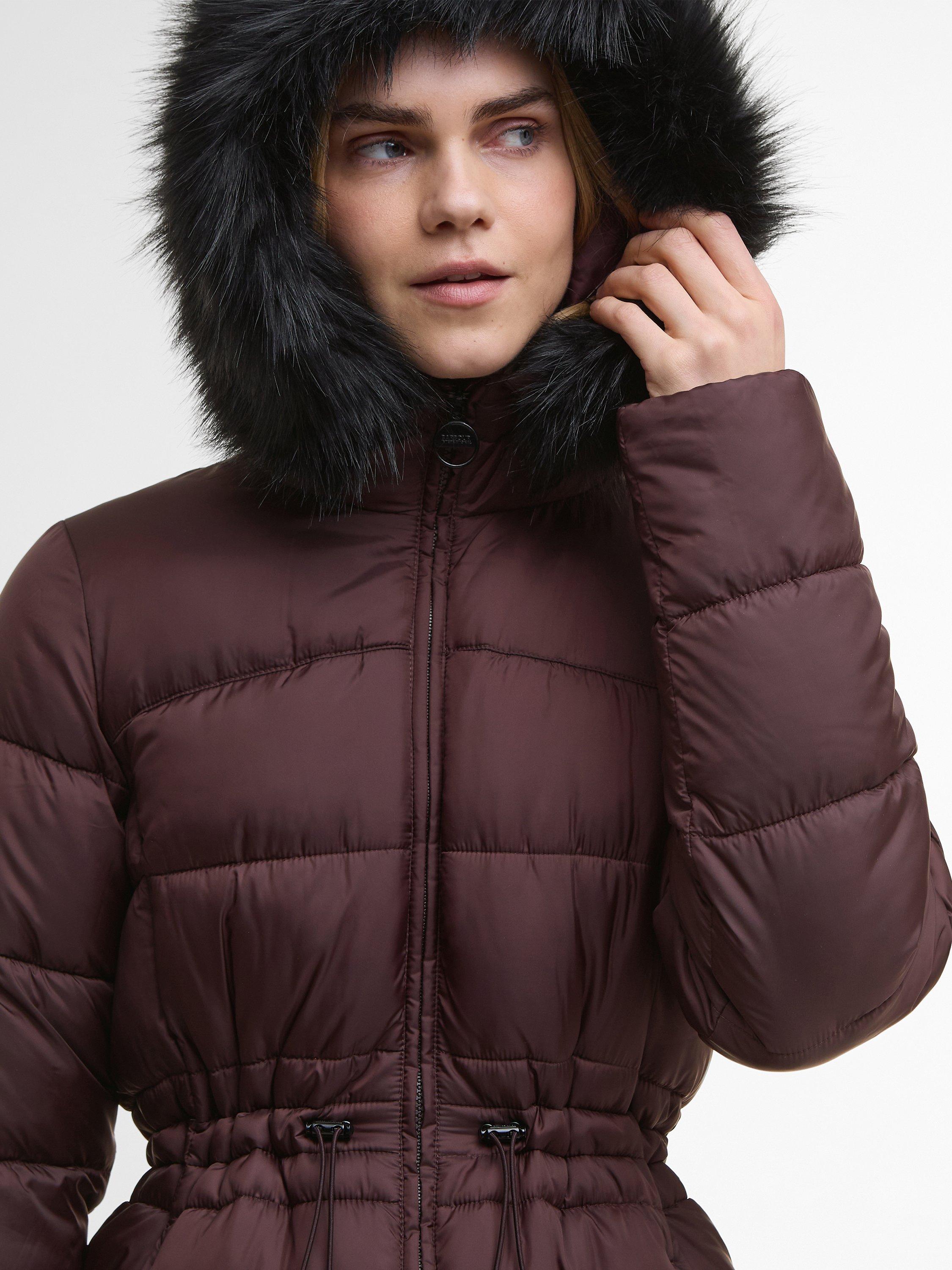 Product image 4 of 8, which shows Barbour International Anastasia Quilted Puffer Jacket, Red, 8