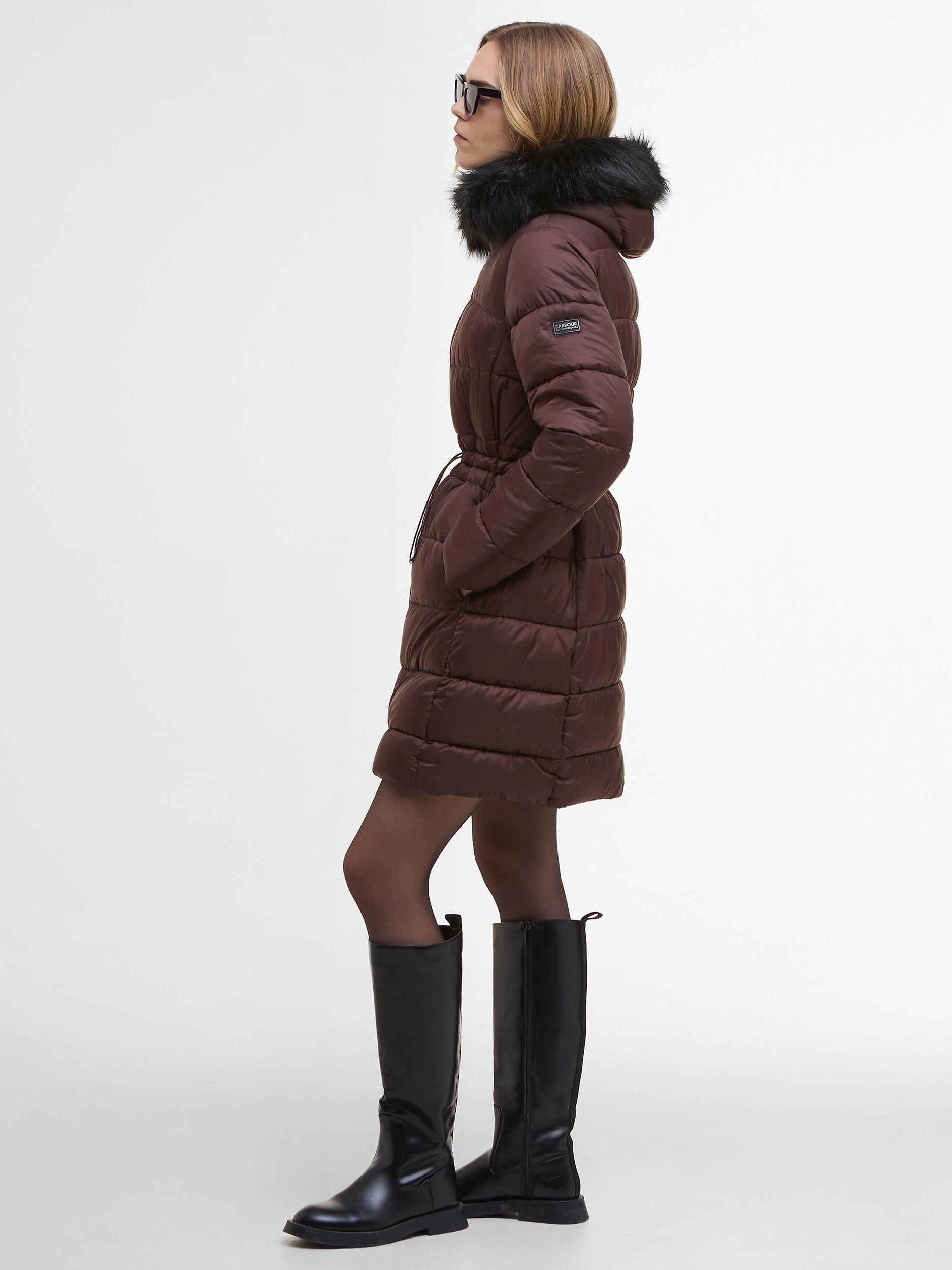 Product image 7 of 8, which shows Barbour International Anastasia Quilted Puffer Jacket, Red, 8