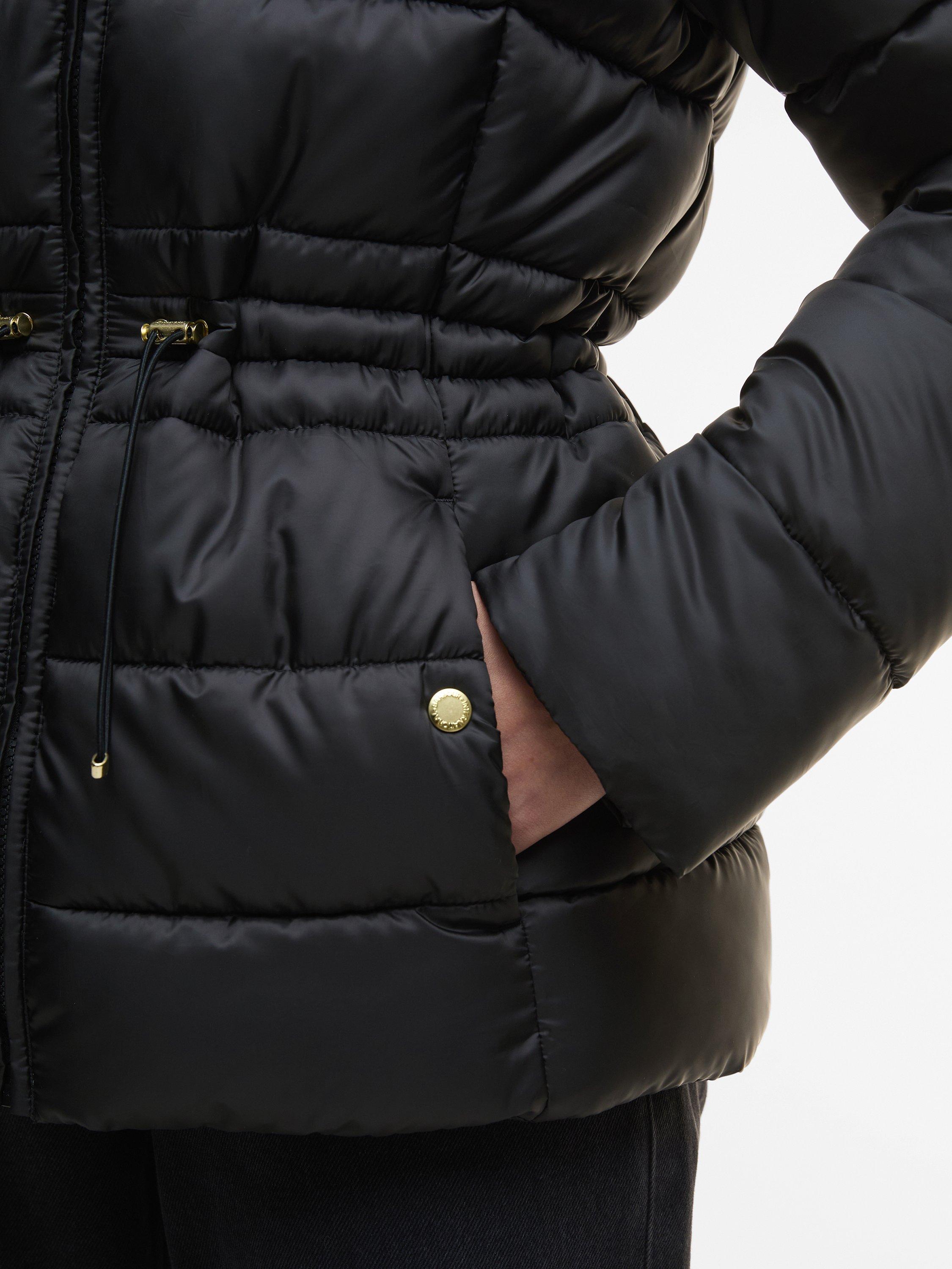 Product image 7 of 9, which shows Barbour International Cher Quilted Puffer Jacket, Black, 8