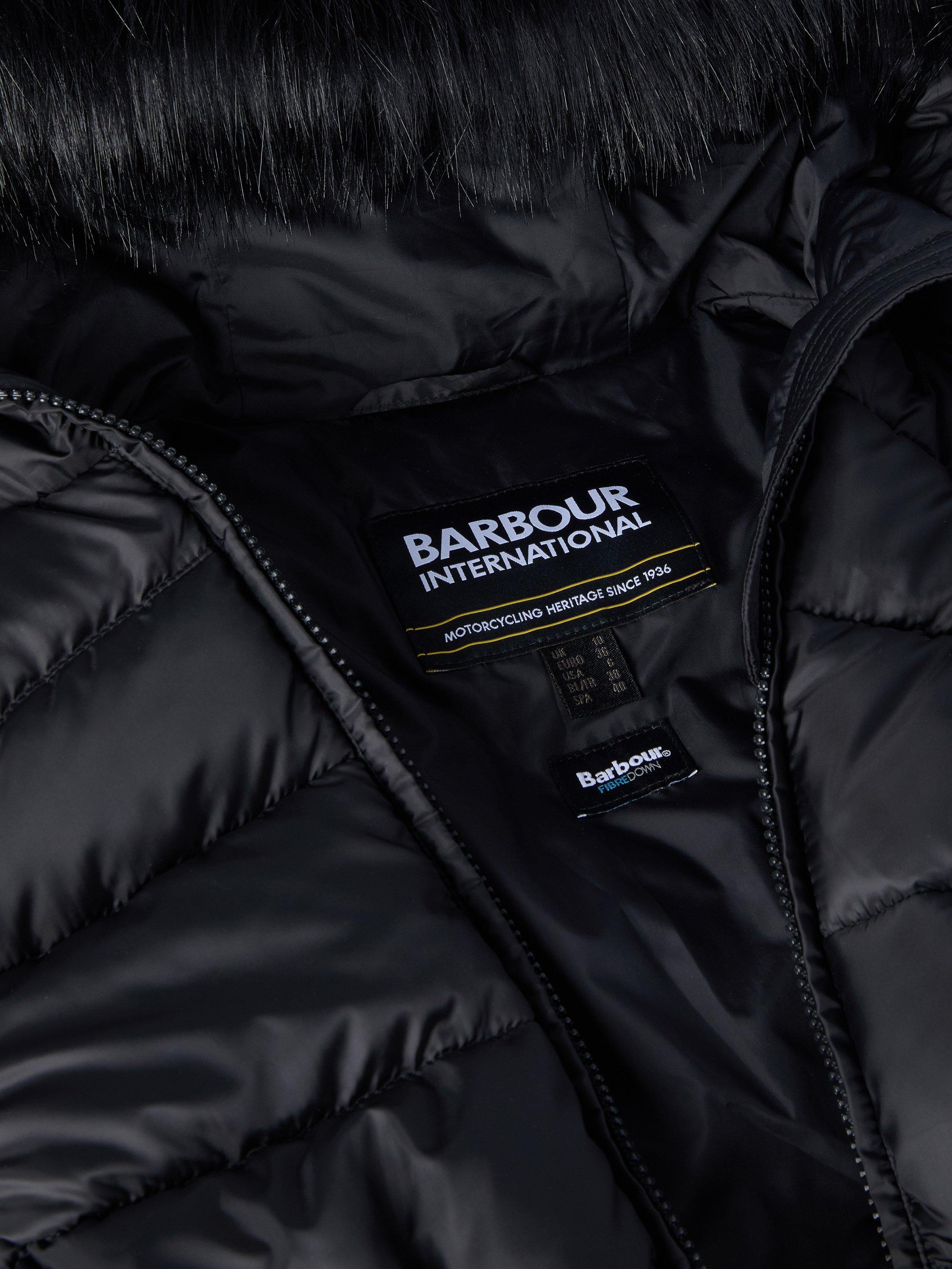 Product image 8 of 9, which shows Barbour International Cher Quilted Puffer Jacket, Black, 8