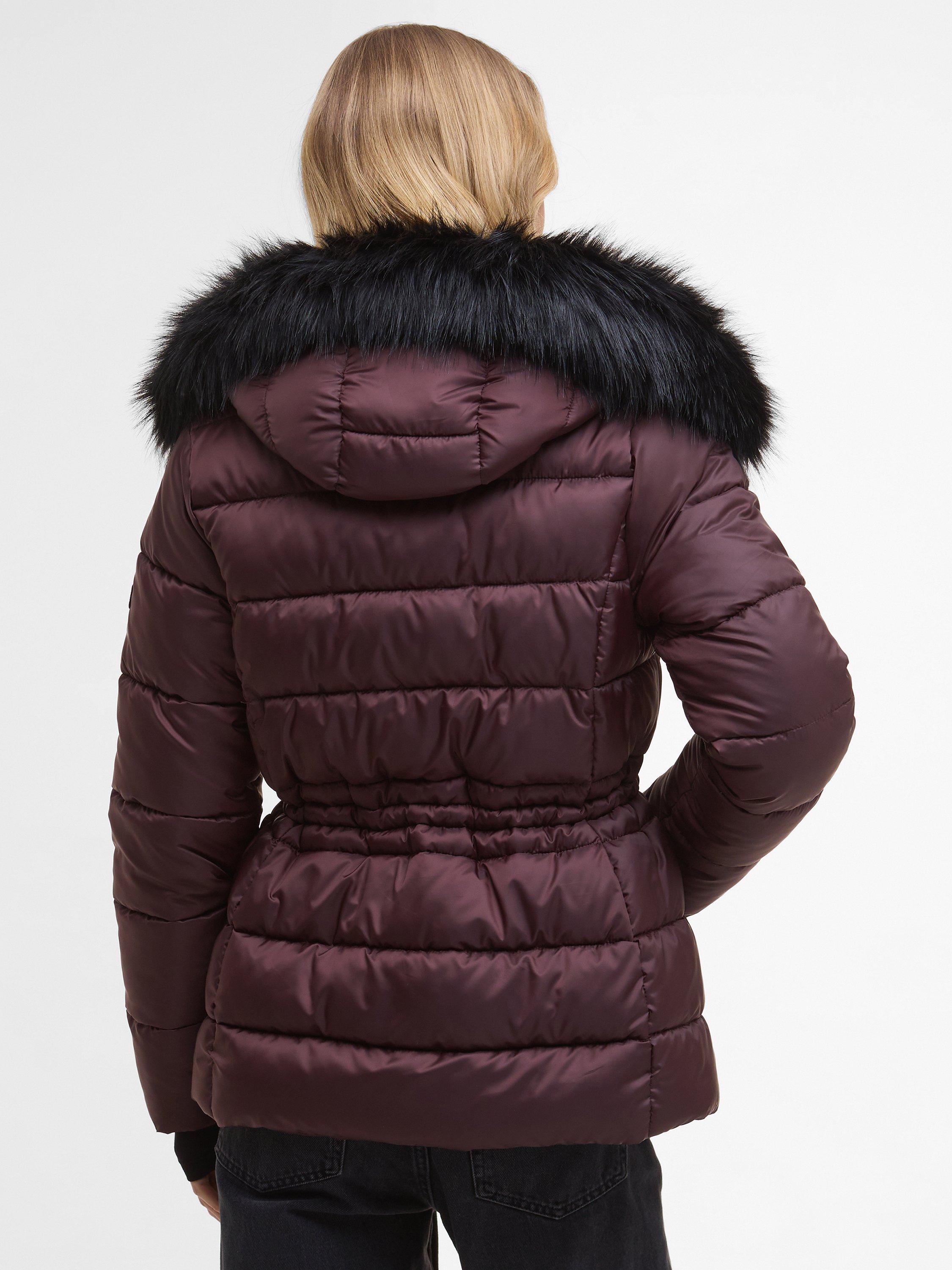 Product image 2 of 8, which shows Barbour International Cher Quilted Puffer Jacket, Red, 8