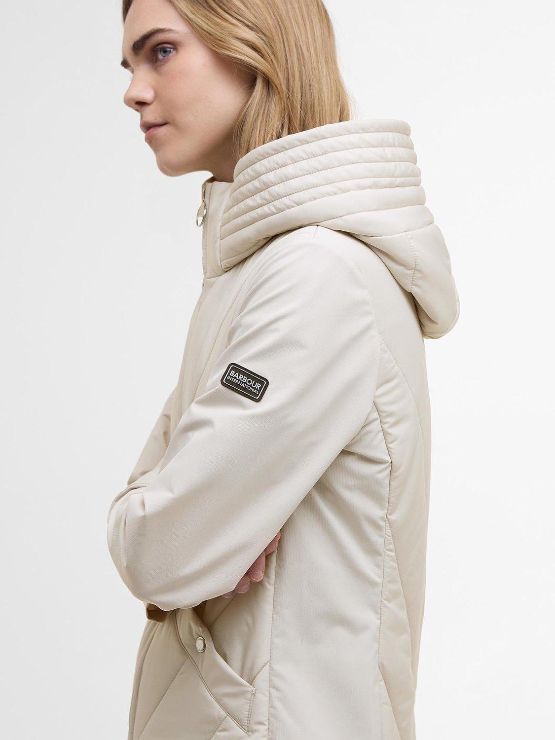 Product image 4 of 7, which shows Barbour International Diablo Quilted Sweatshirt, Cream, 10