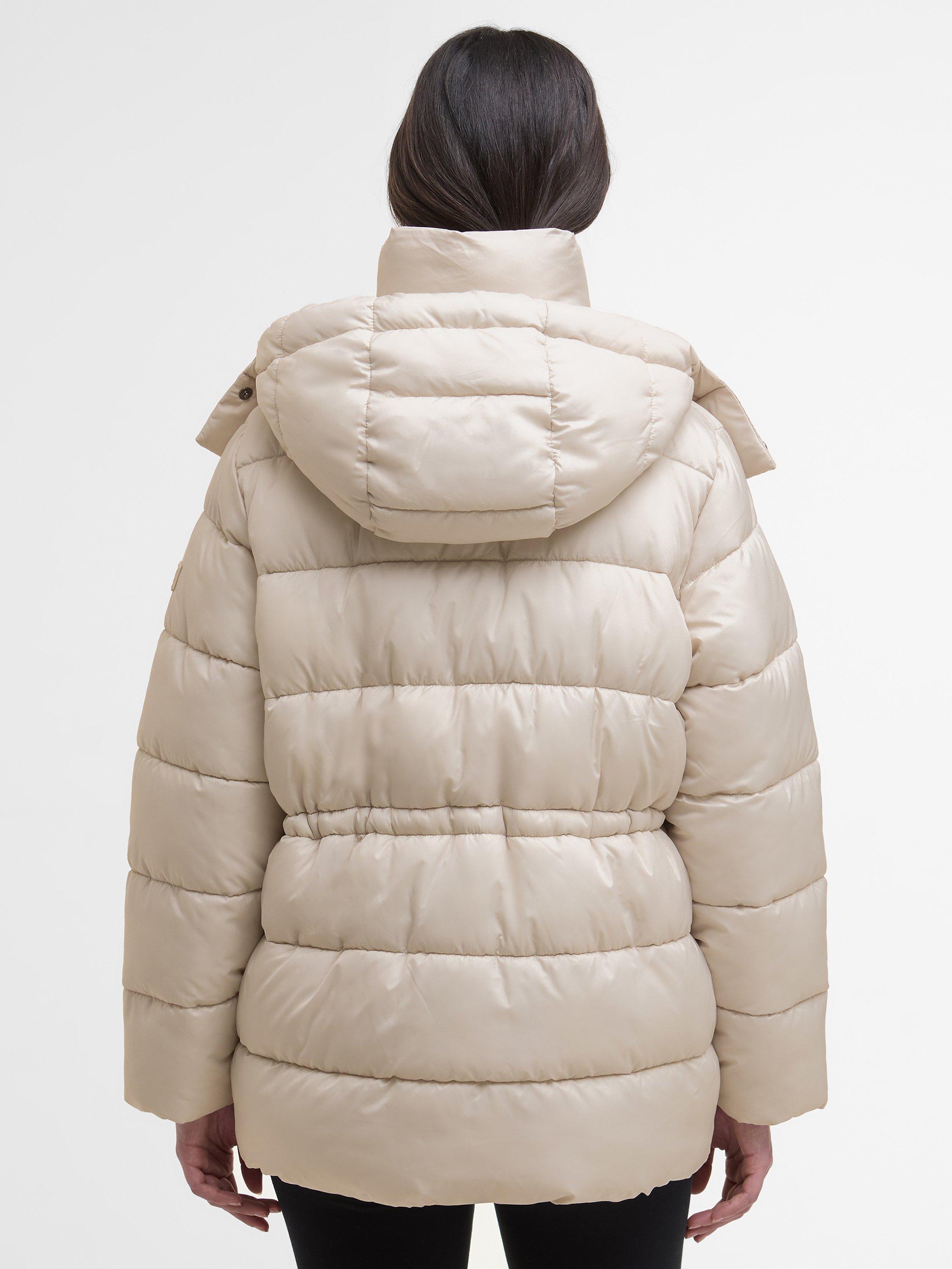 Product image 2 of 8, which shows Barbour International Lisbon Puffer Jacket, Cream, 8