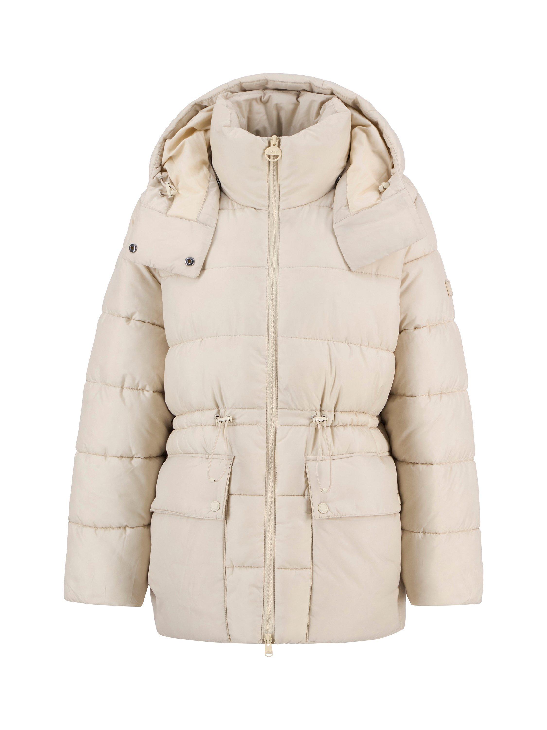 Product image 8 of 8, which shows Barbour International Lisbon Puffer Jacket, Cream, 8