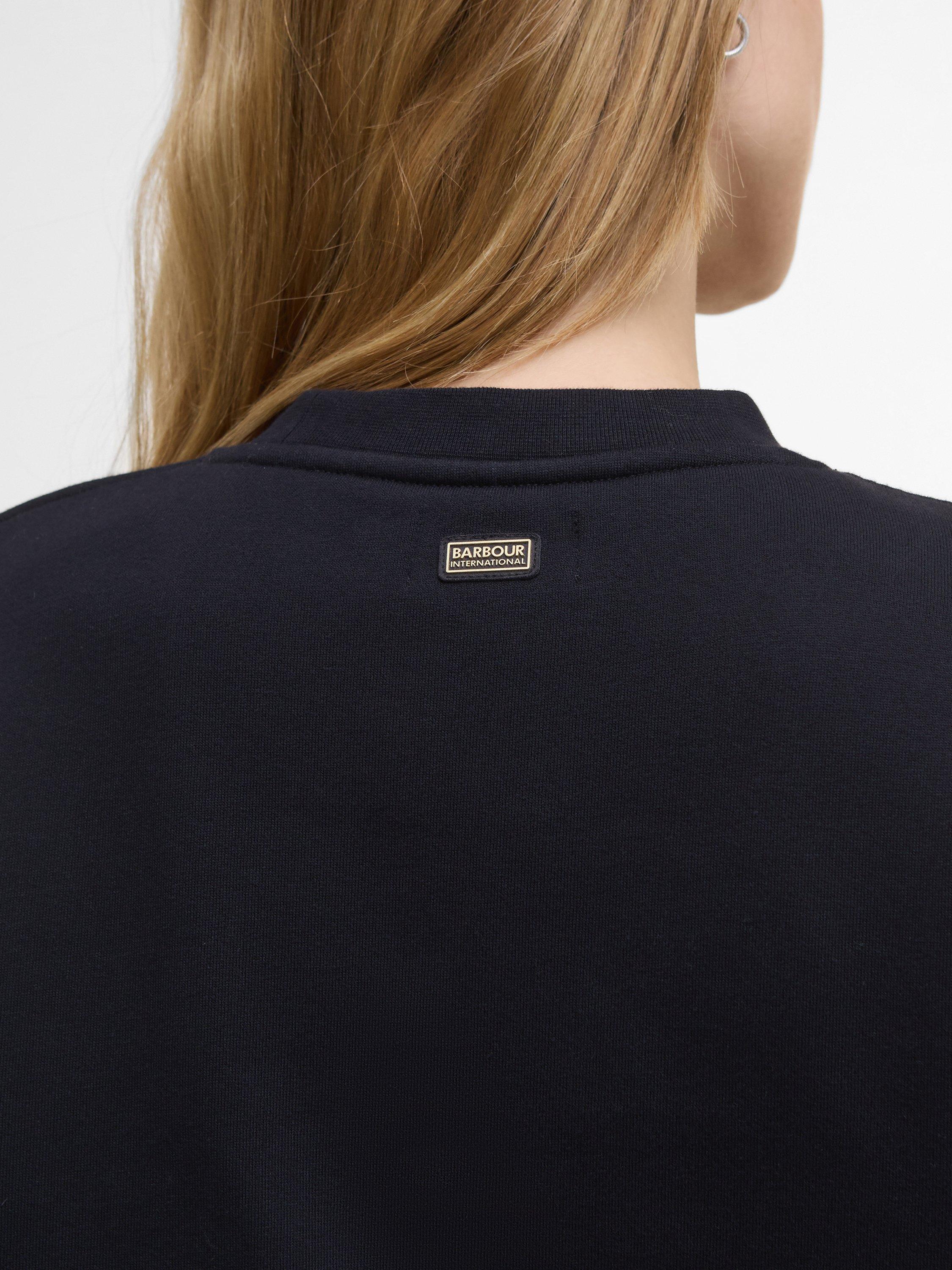 Product image 4 of 6, which shows Barbour International Kaia Logo Sweatshirt, Black, 8