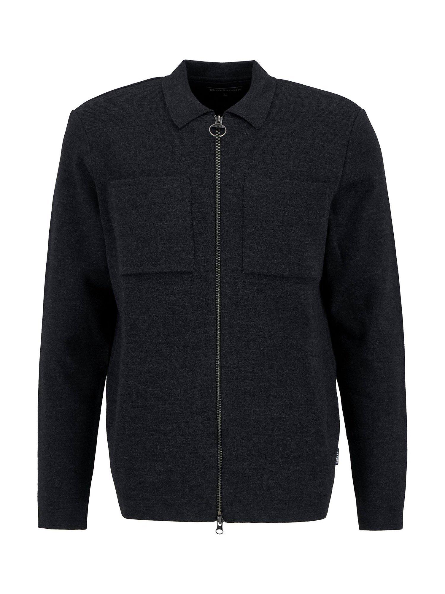 Product image 6 of 6, which shows Barbour Croscombe Zip-Up Cardigan, Charcoal Marl, XXL