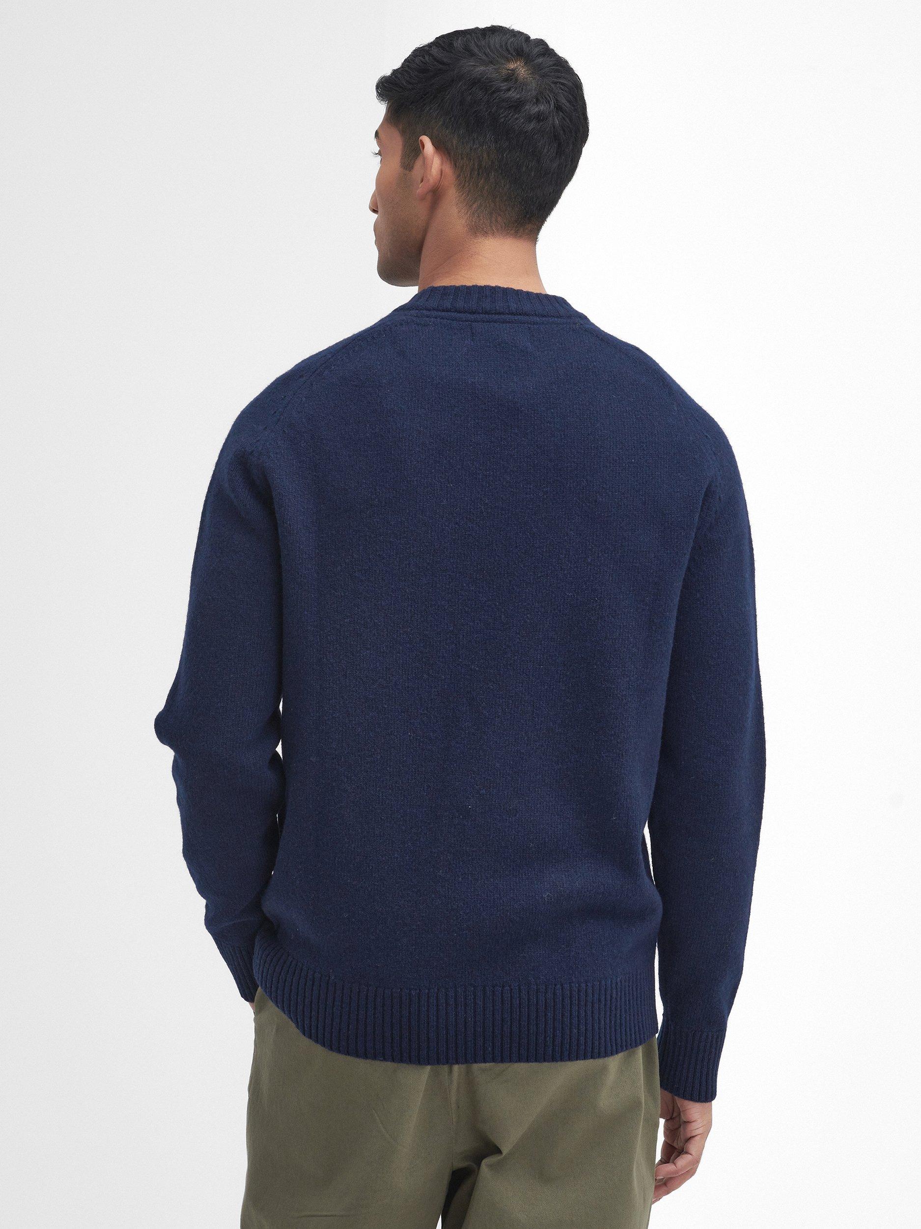 Product image 2 of 6, which shows Barbour Grangetown Crew Neck Wool Jumper, Navy, S
