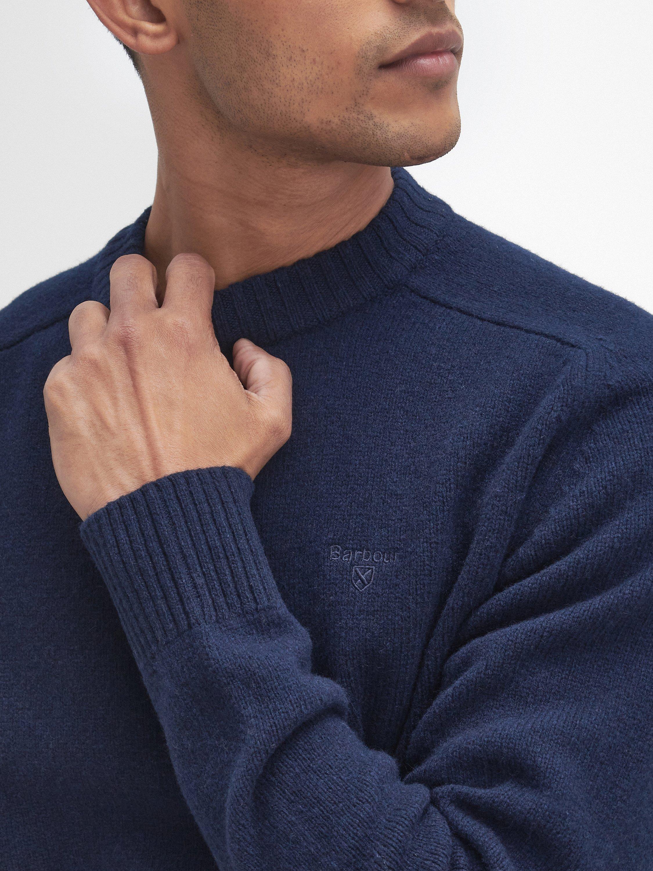 Product image 4 of 6, which shows Barbour Grangetown Crew Neck Wool Jumper, Navy, S