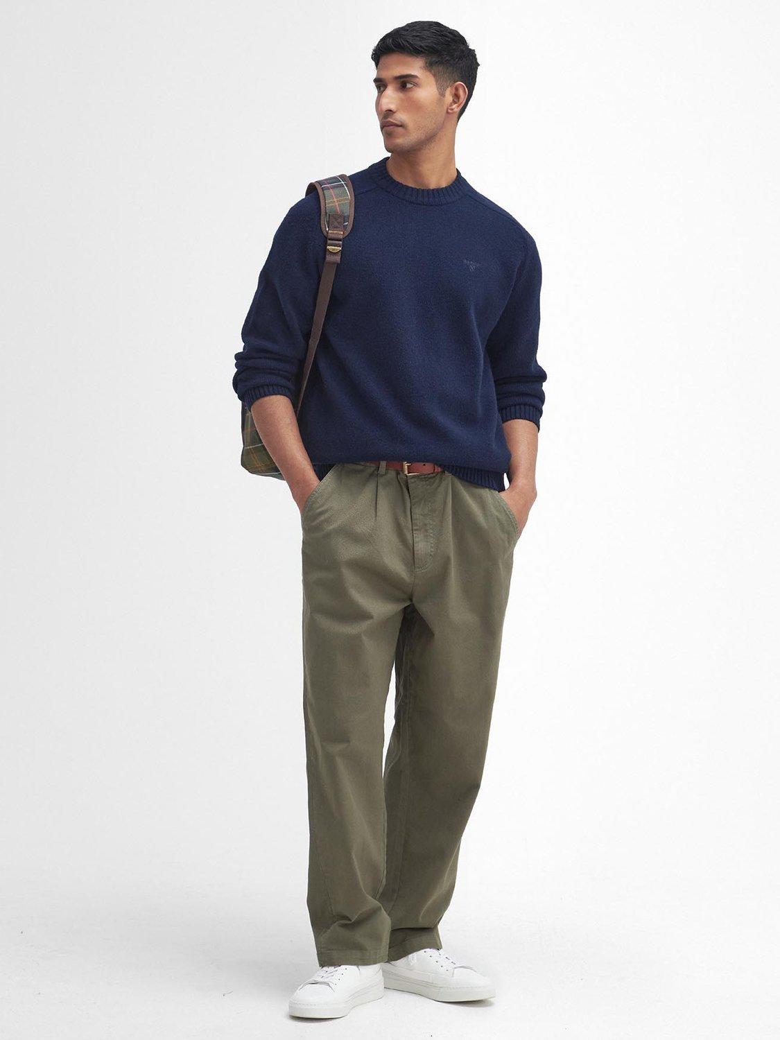 Product image 5 of 6, which shows Barbour Grangetown Crew Neck Wool Jumper, Navy, S