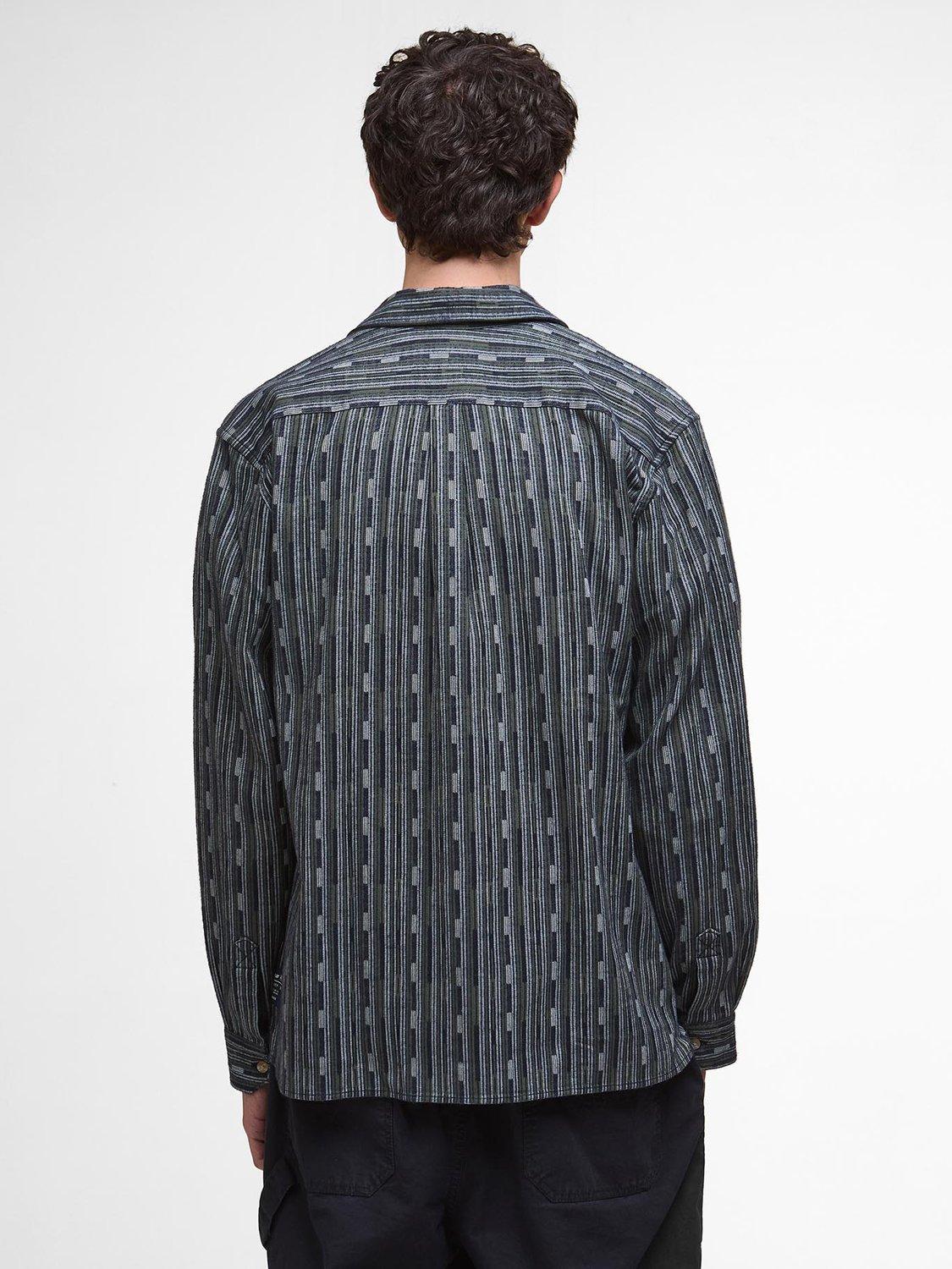 Product image 2 of 6, which shows Barbour Alston Relaxed Jacquard Shirt, Navy, XXXL