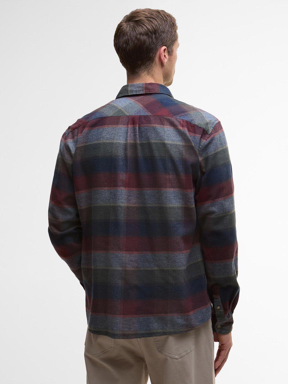 Product image 2 of 5, which shows Barbour Copswell Cotton Regular Fit Check Shirt, Navy, XL