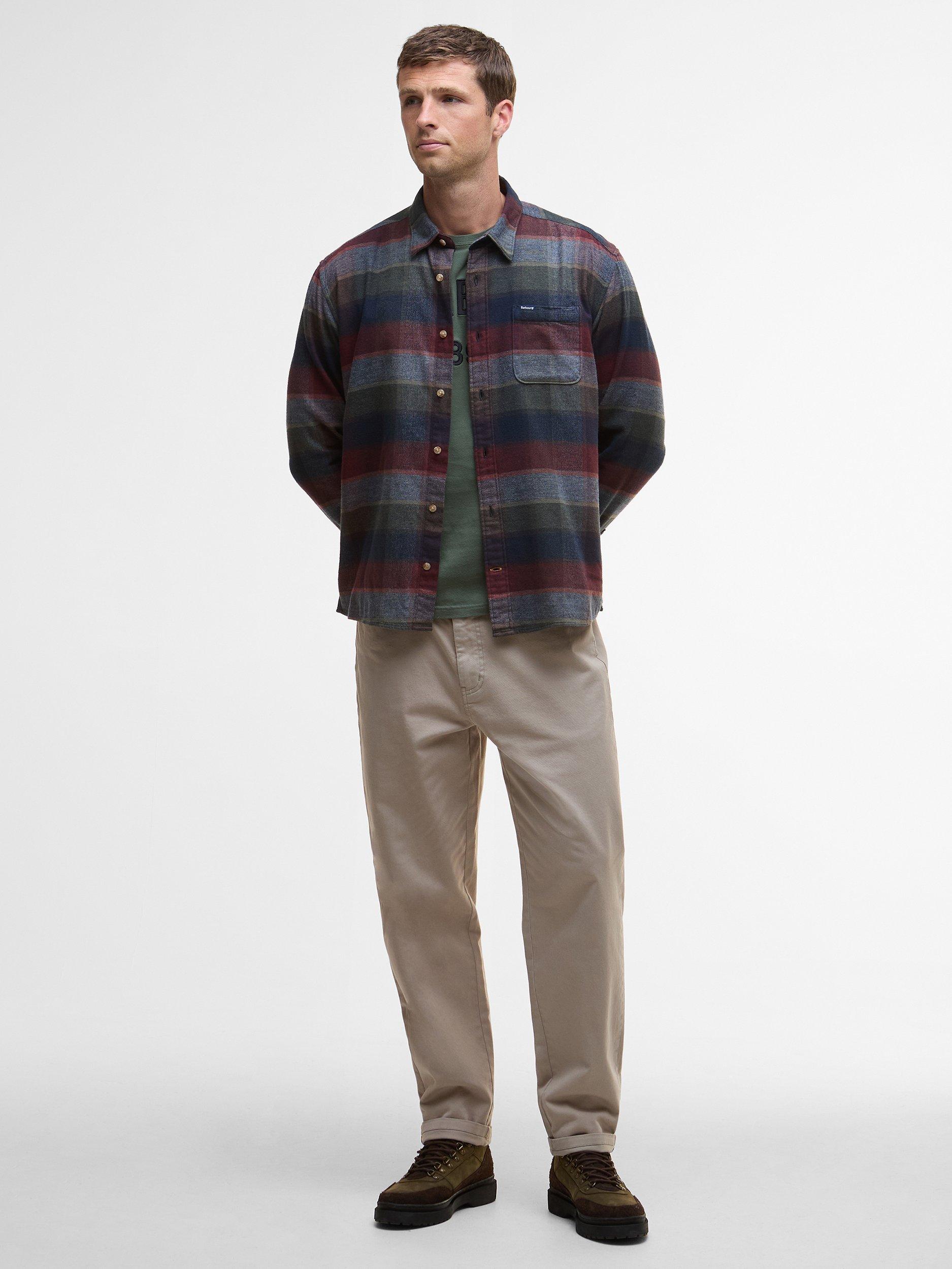 Product image 4 of 5, which shows Barbour Copswell Cotton Regular Fit Check Shirt, Navy, XL
