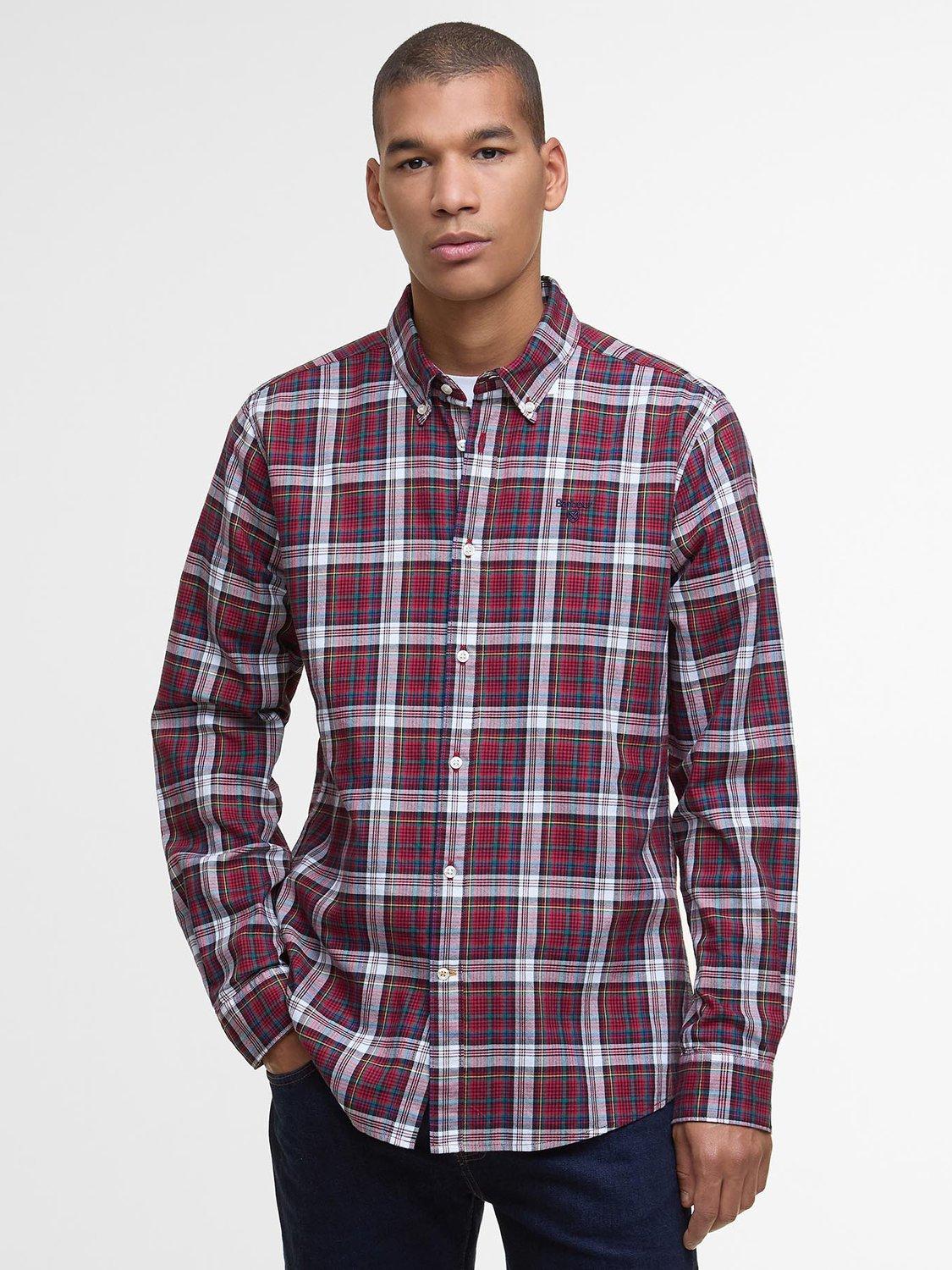 Product image 1 of 5, which shows Barbour Mosswood Check Cotton Shirt, Red Multi, S