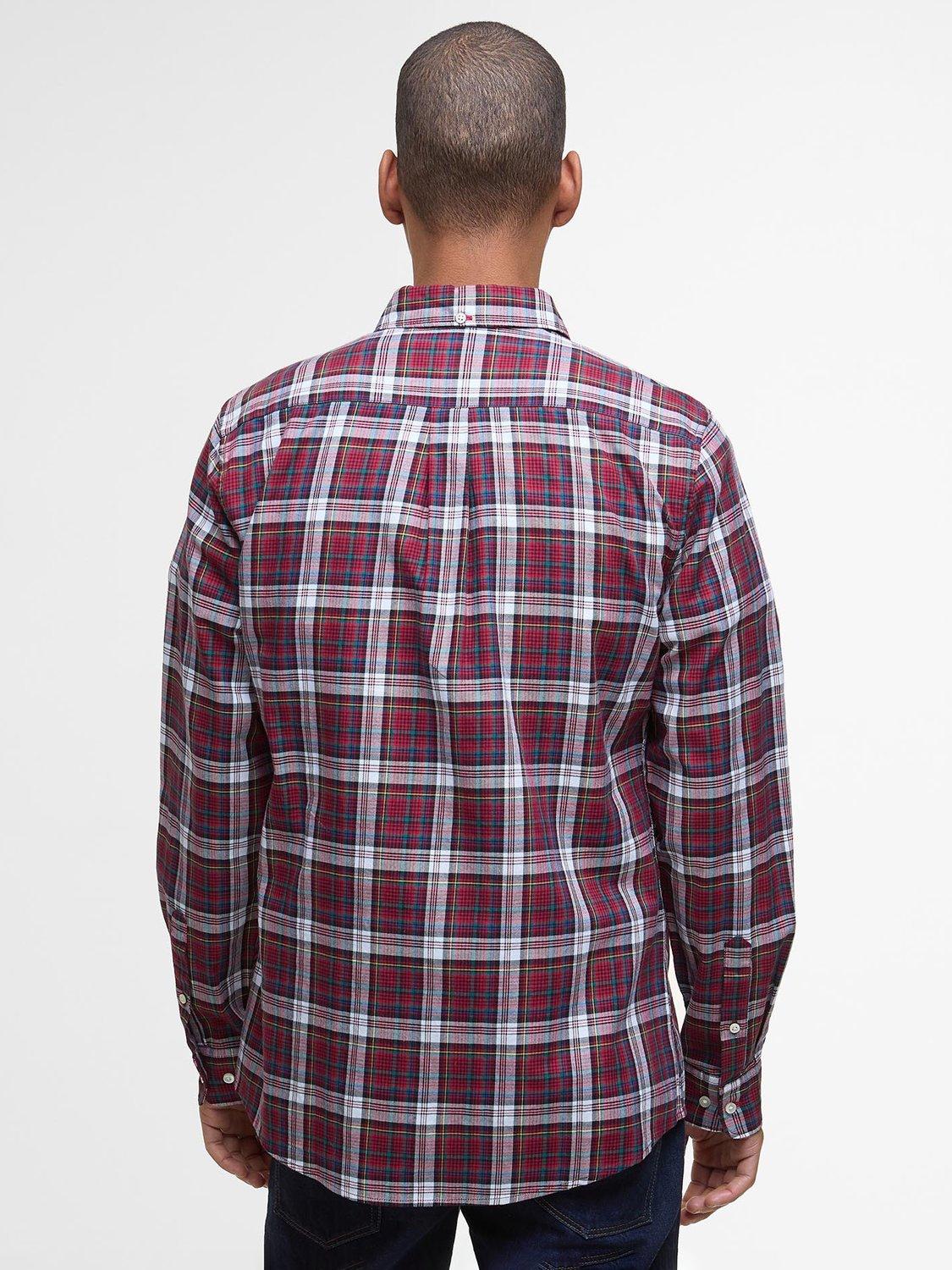 Product image 2 of 5, which shows Barbour Mosswood Check Cotton Shirt, Red Multi, S