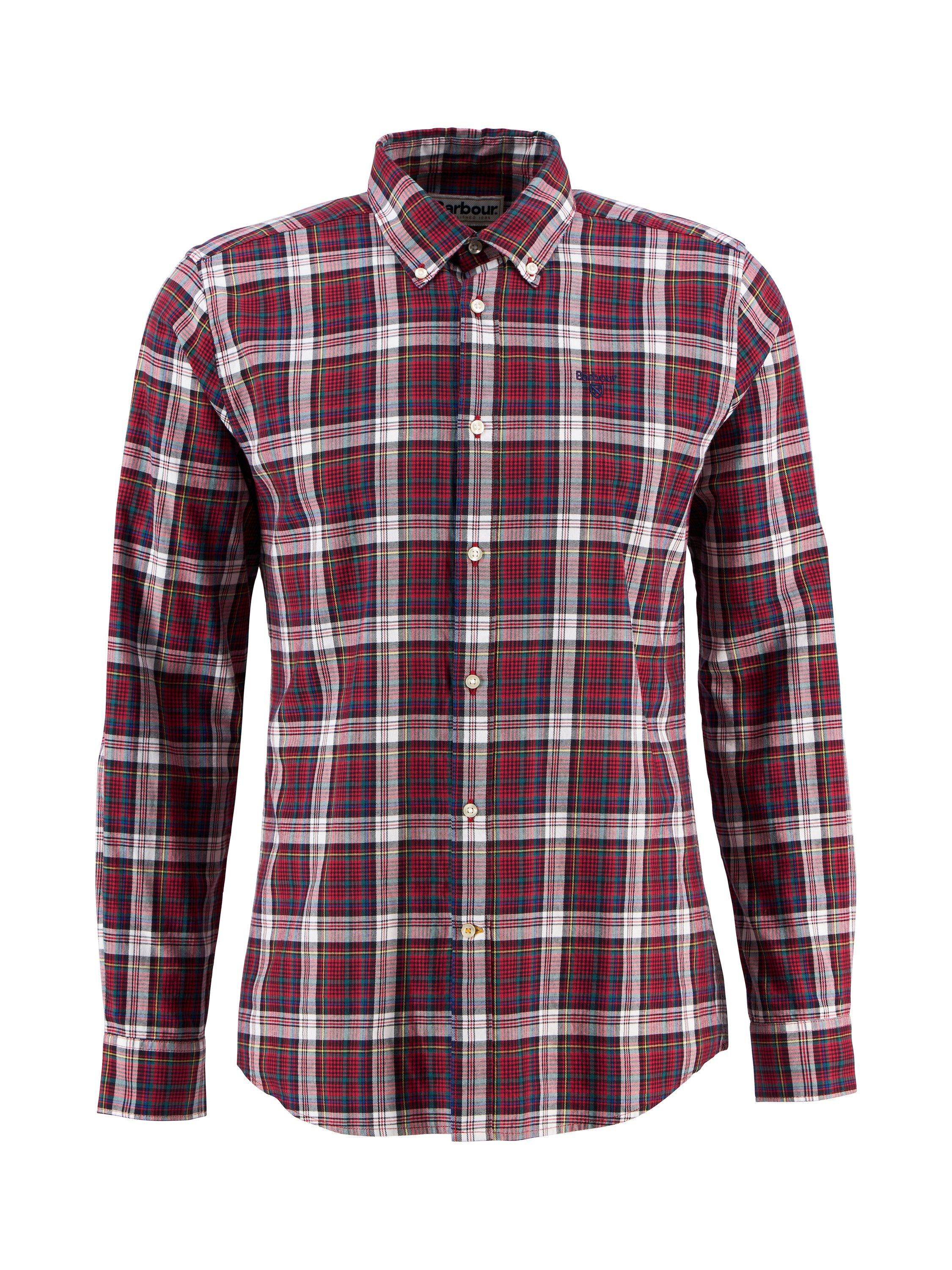 Product image 5 of 5, which shows Barbour Mosswood Check Cotton Shirt, Red Multi, S