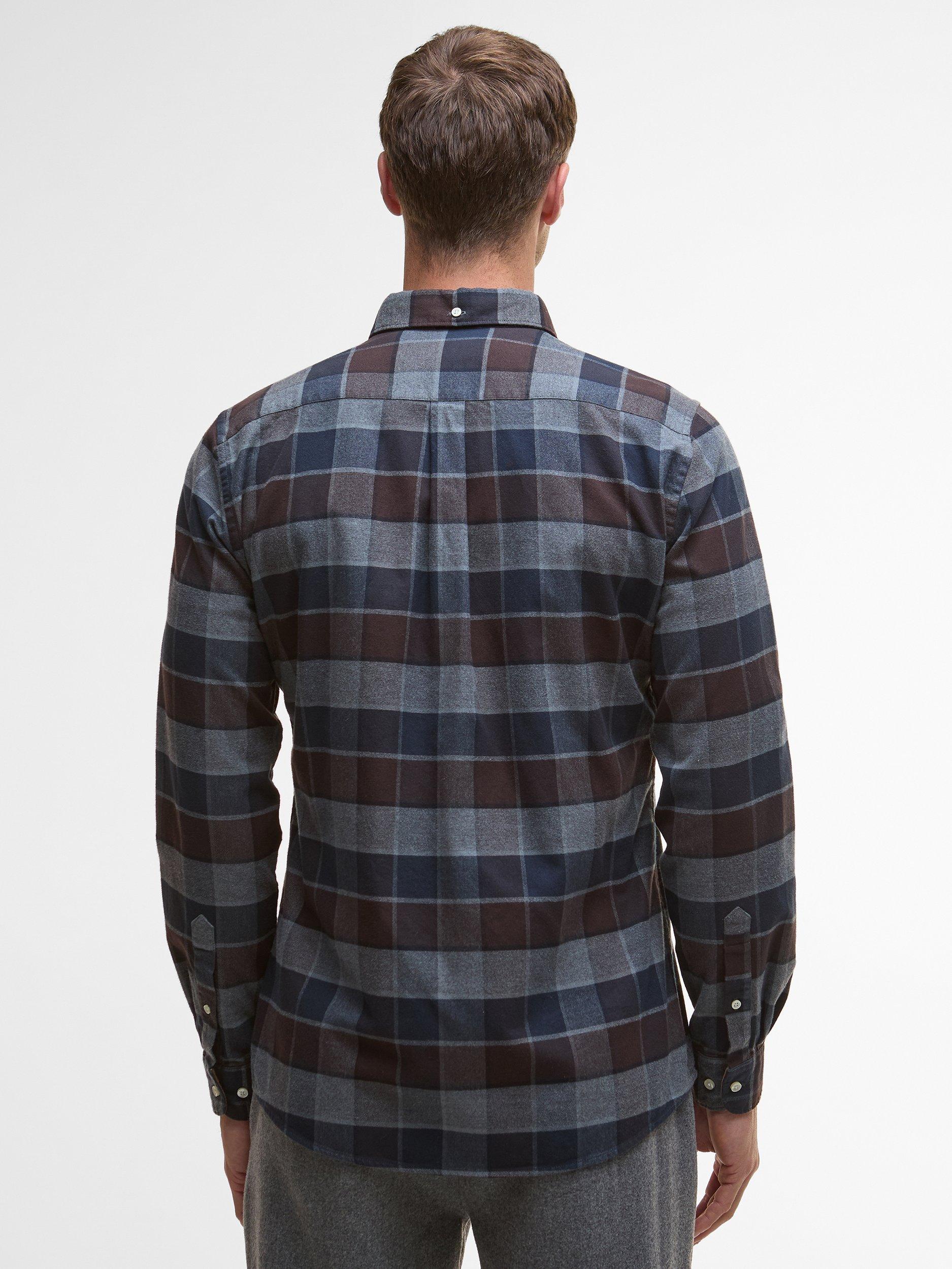 Product image 2 of 6, which shows Barbour Valley Cotton Tailored Fit Check Shirt, Blue Multi, S