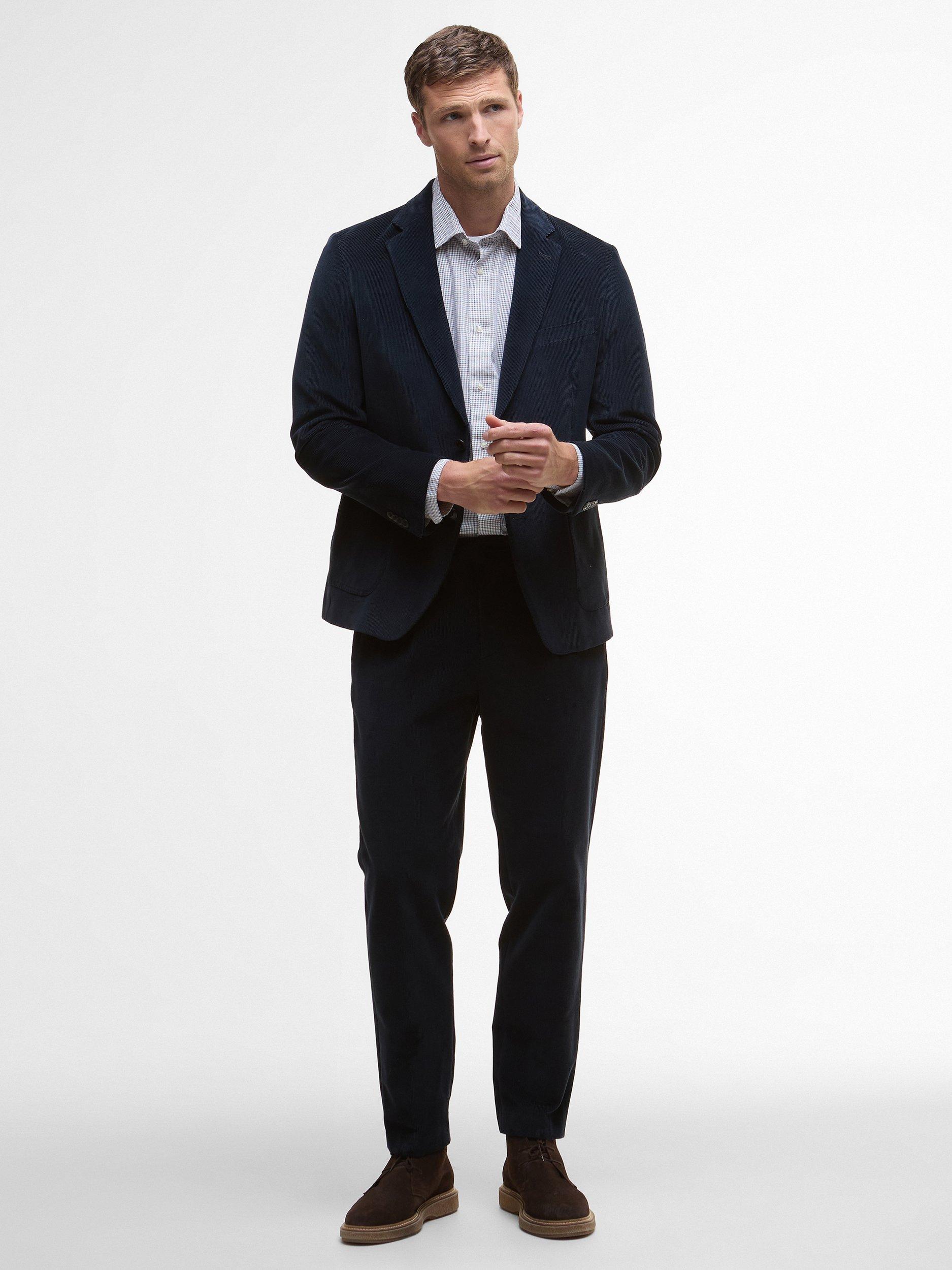Product image 1 of 5, which shows Barbour Wallington Cord Trousers, Navy, 42