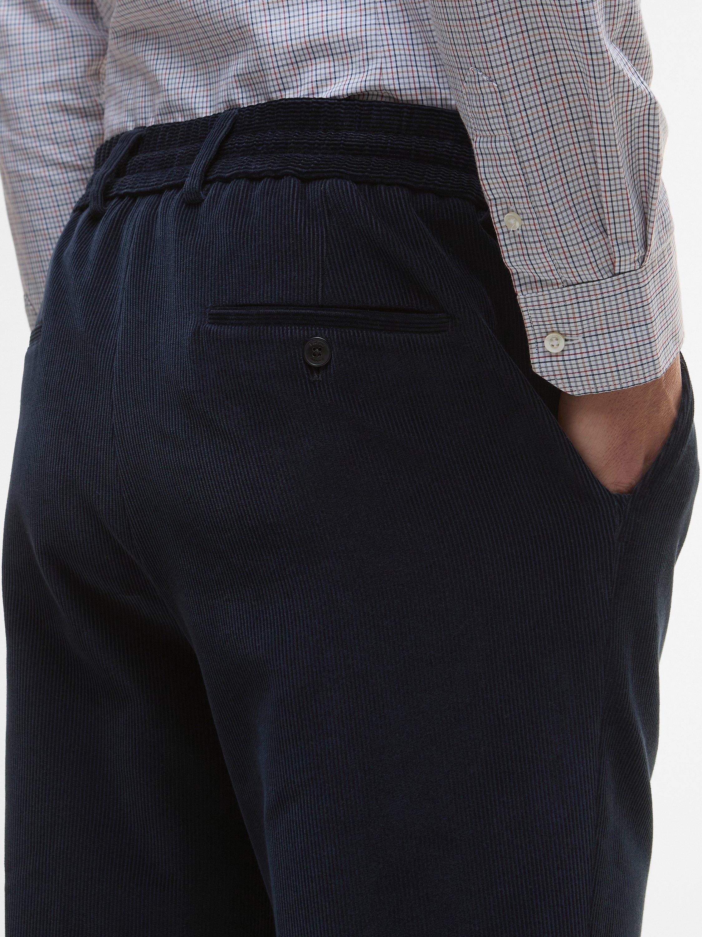 Product image 4 of 5, which shows Barbour Wallington Cord Trousers, Navy, 42